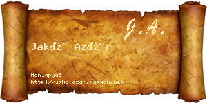 Jakó Azár névjegykártya